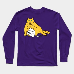 Chubby Cat Wants to Know R U OK Long Sleeve T-Shirt